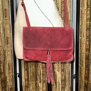 Burgundy Suede Bag